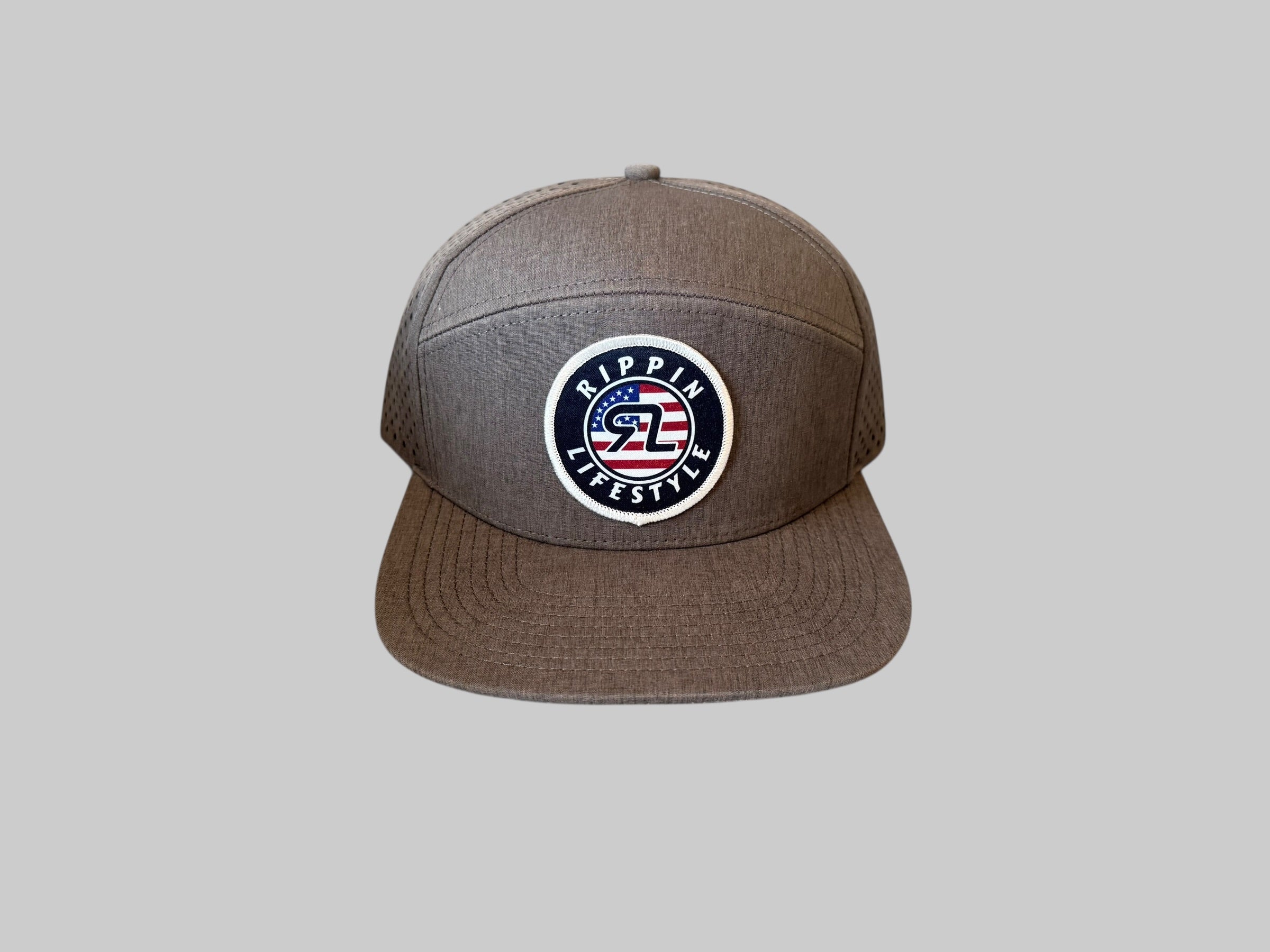 RL USA Circle Grey 7 Panel Performance Hat