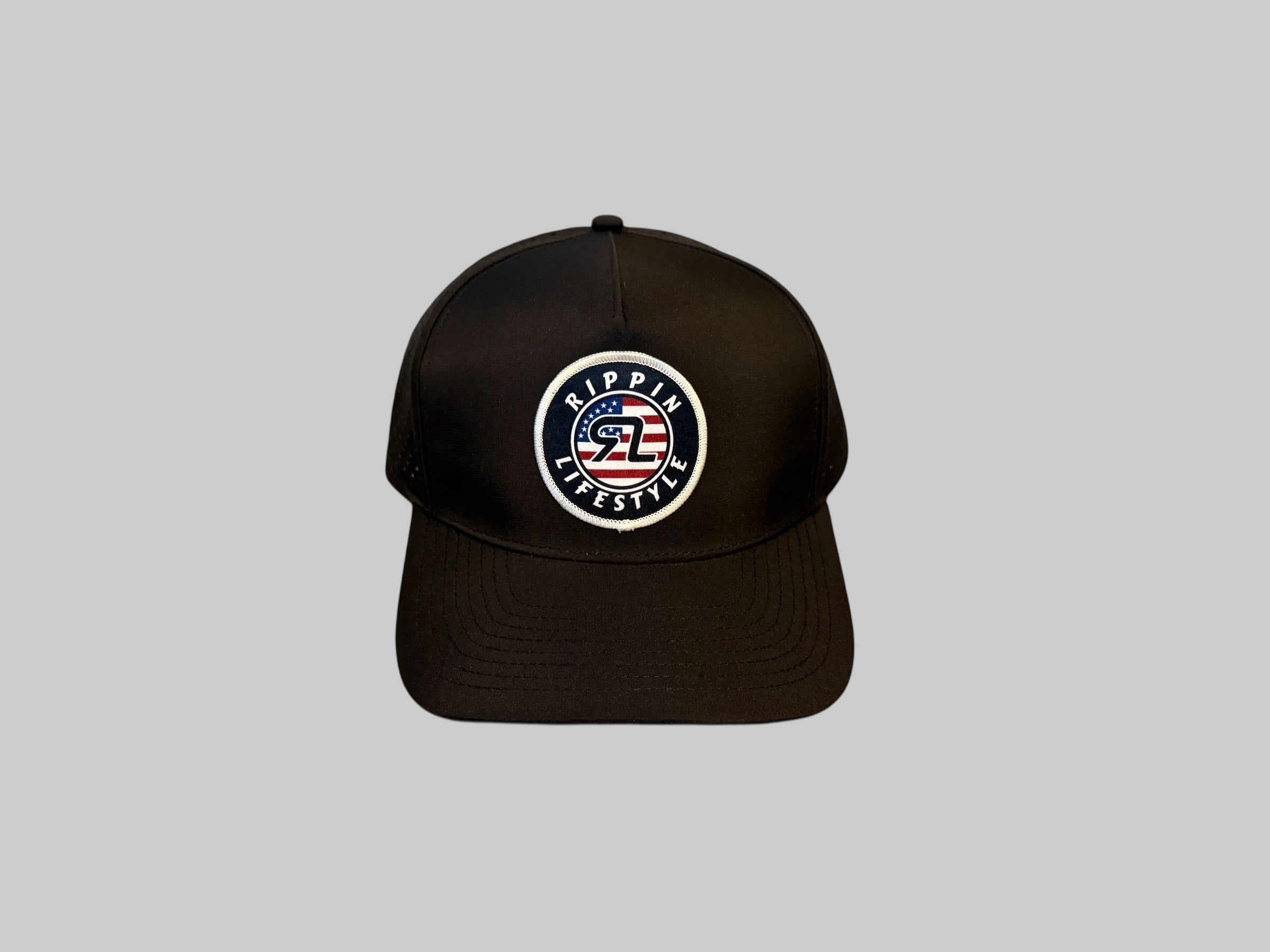 USA Circle Black 5 Panel Performance Hat