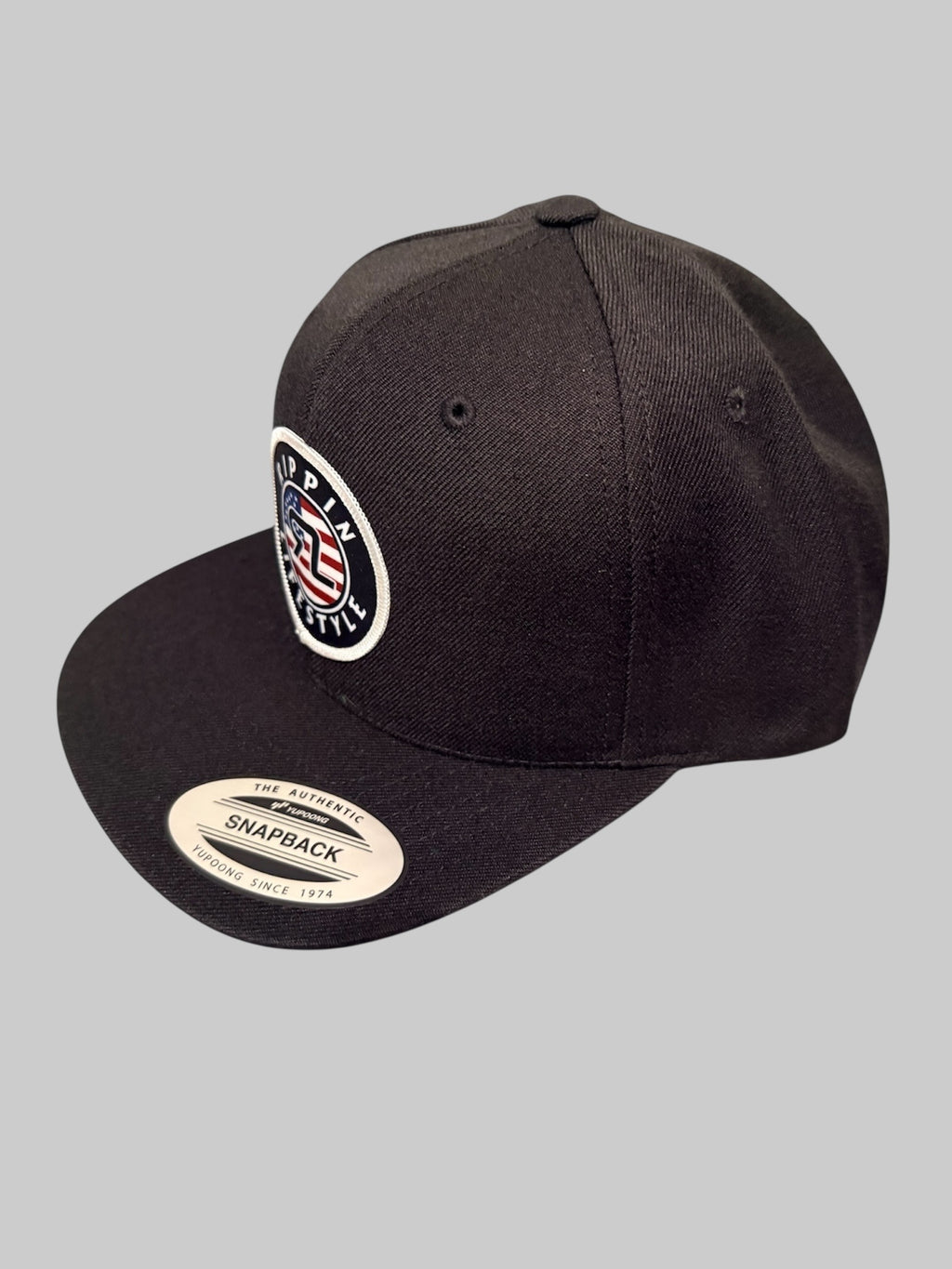 RL USA Circle Black Snapback Hat