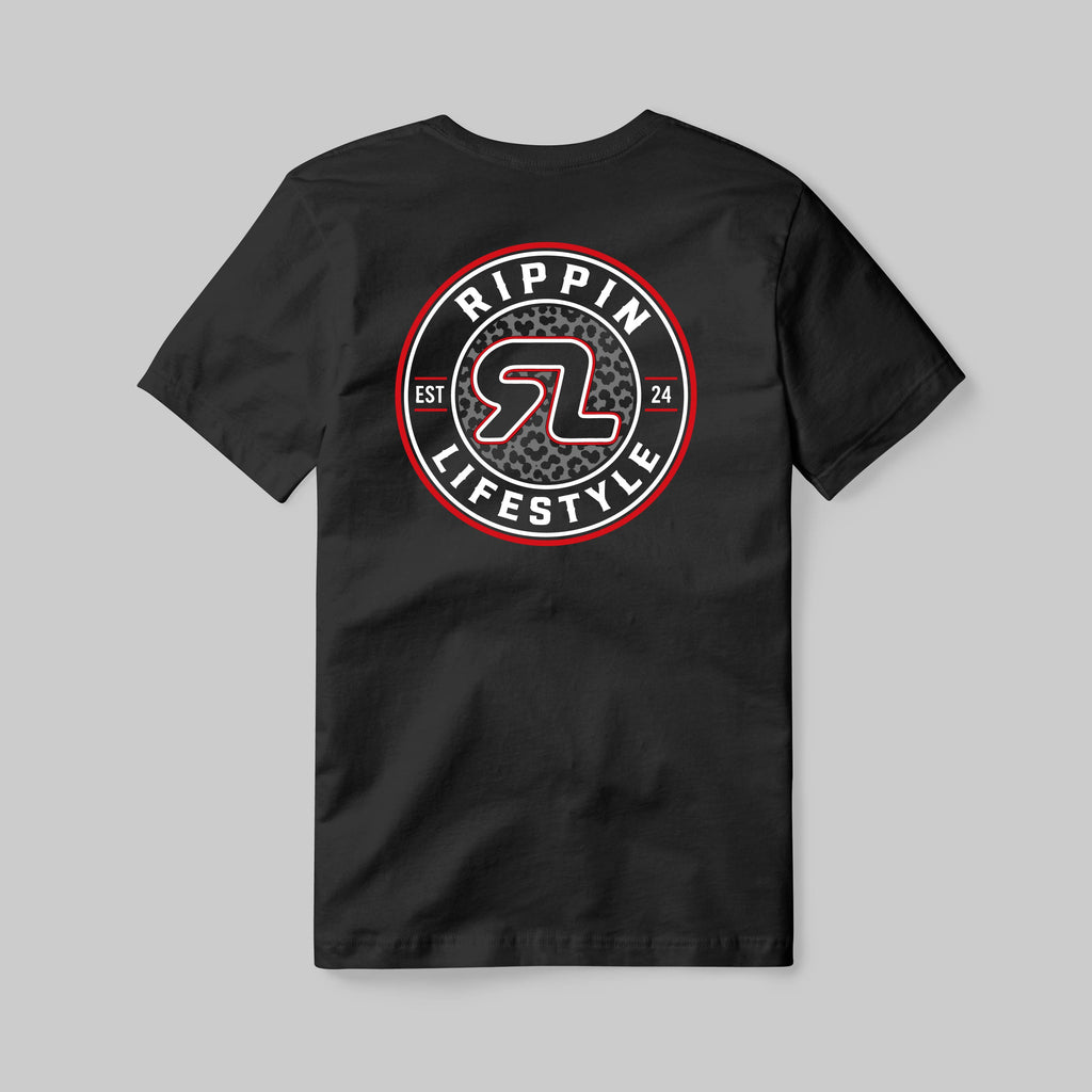 RL Cheetah Print Black T Shirt
