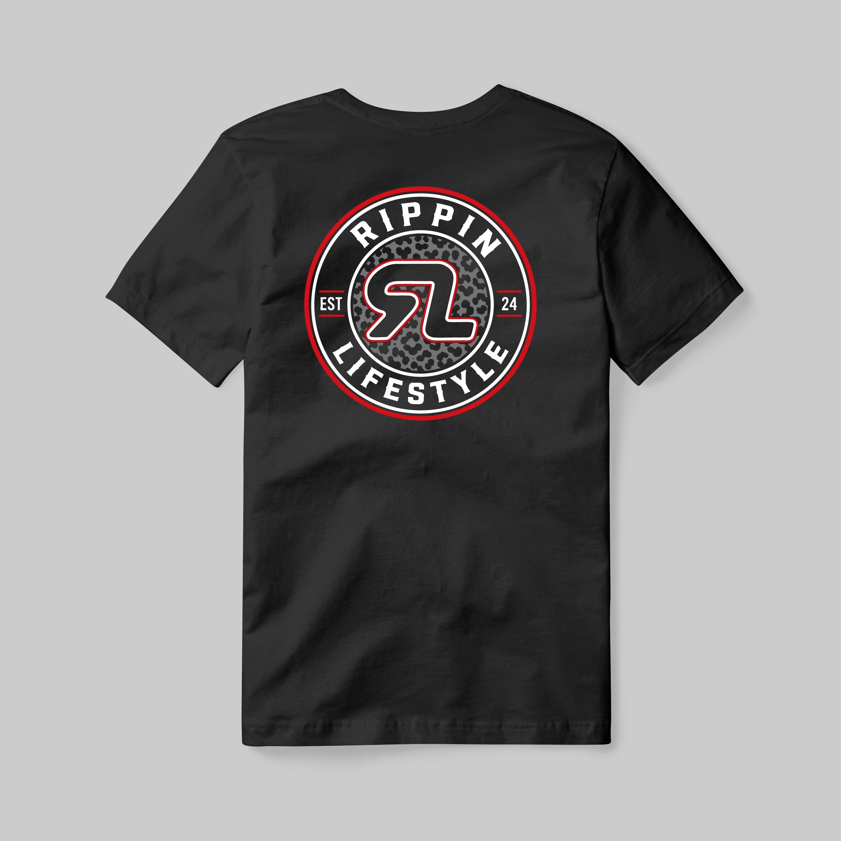 RL Cheetah Print Black T Shirt